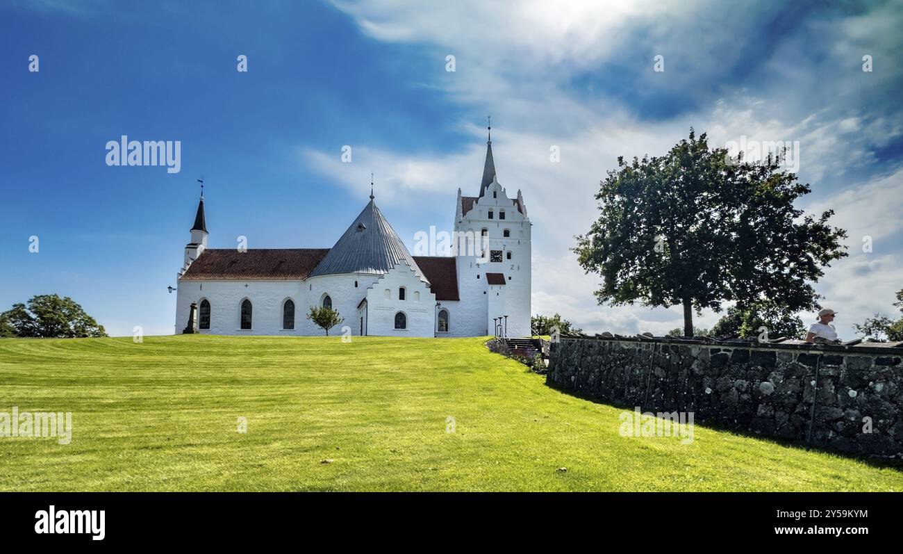 Chiesa di Horne vicino a Faborg a Funen, Danimarca, Europa Foto Stock