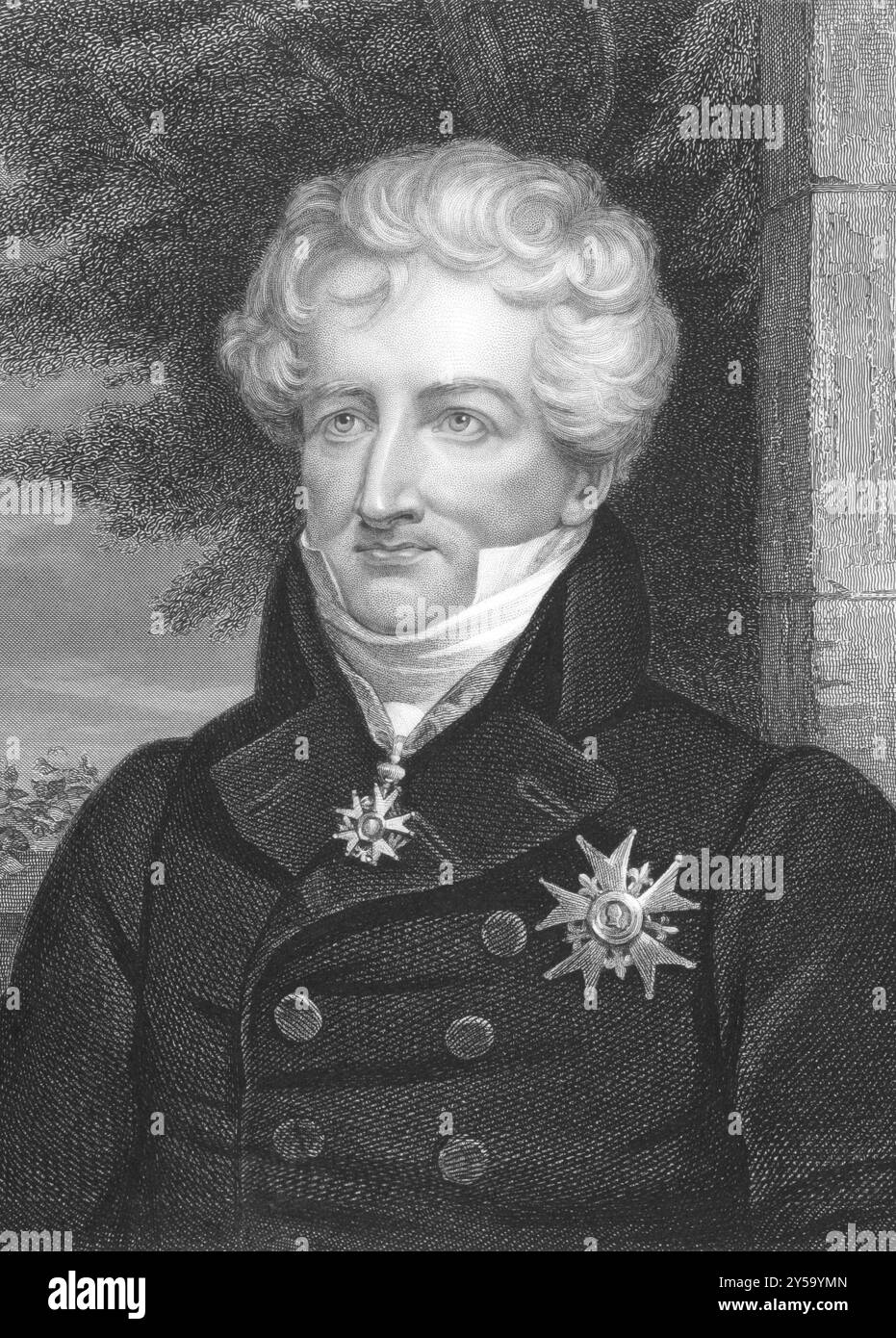 Georges Cuvier (1769-1832) sull'incisione degli anni '1800 Naturalista e zoologo francese. Inciso da J.. Thomson e pubblicato a Londra da W. Mackenzie Foto Stock