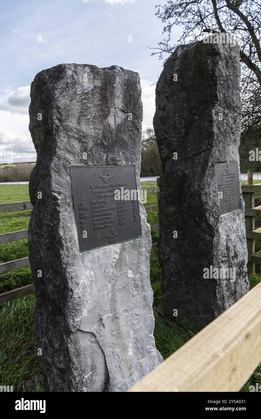 Lancaster Bomber Crash Memorial Foto Stock