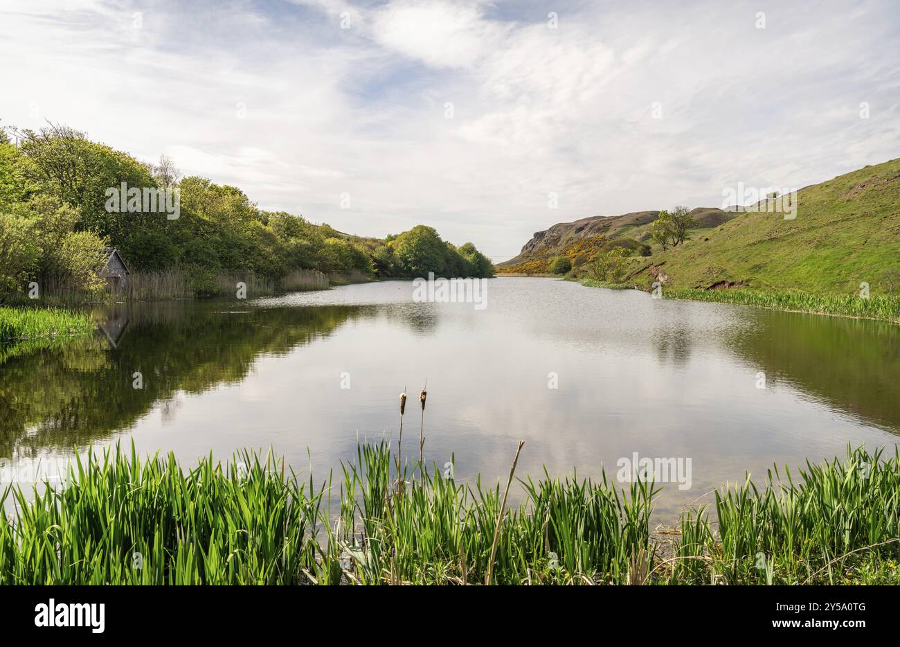 Mire Loch, St Abbs Head, Scozia, Regno Unito, Europa Foto Stock