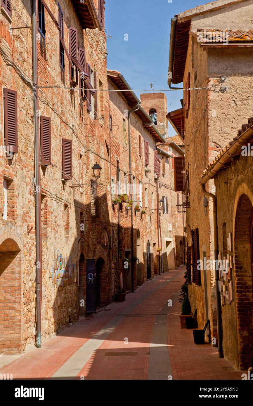 Casole d'elsa, borgo fortificato medievale vicino a Siena, Toscana Italia Foto Stock