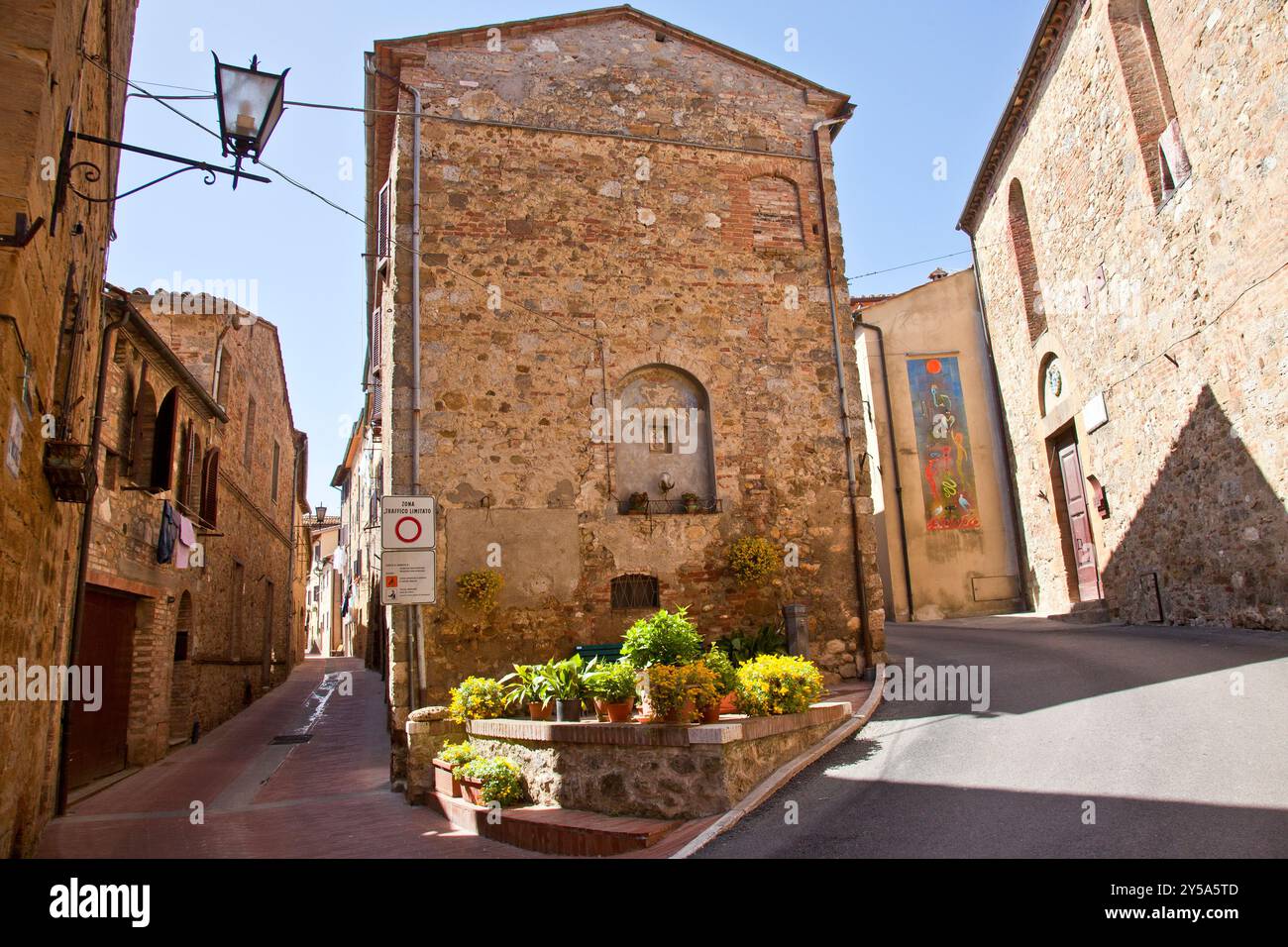 Casole d'elsa, borgo fortificato medievale vicino a Siena, Toscana Italia Foto Stock