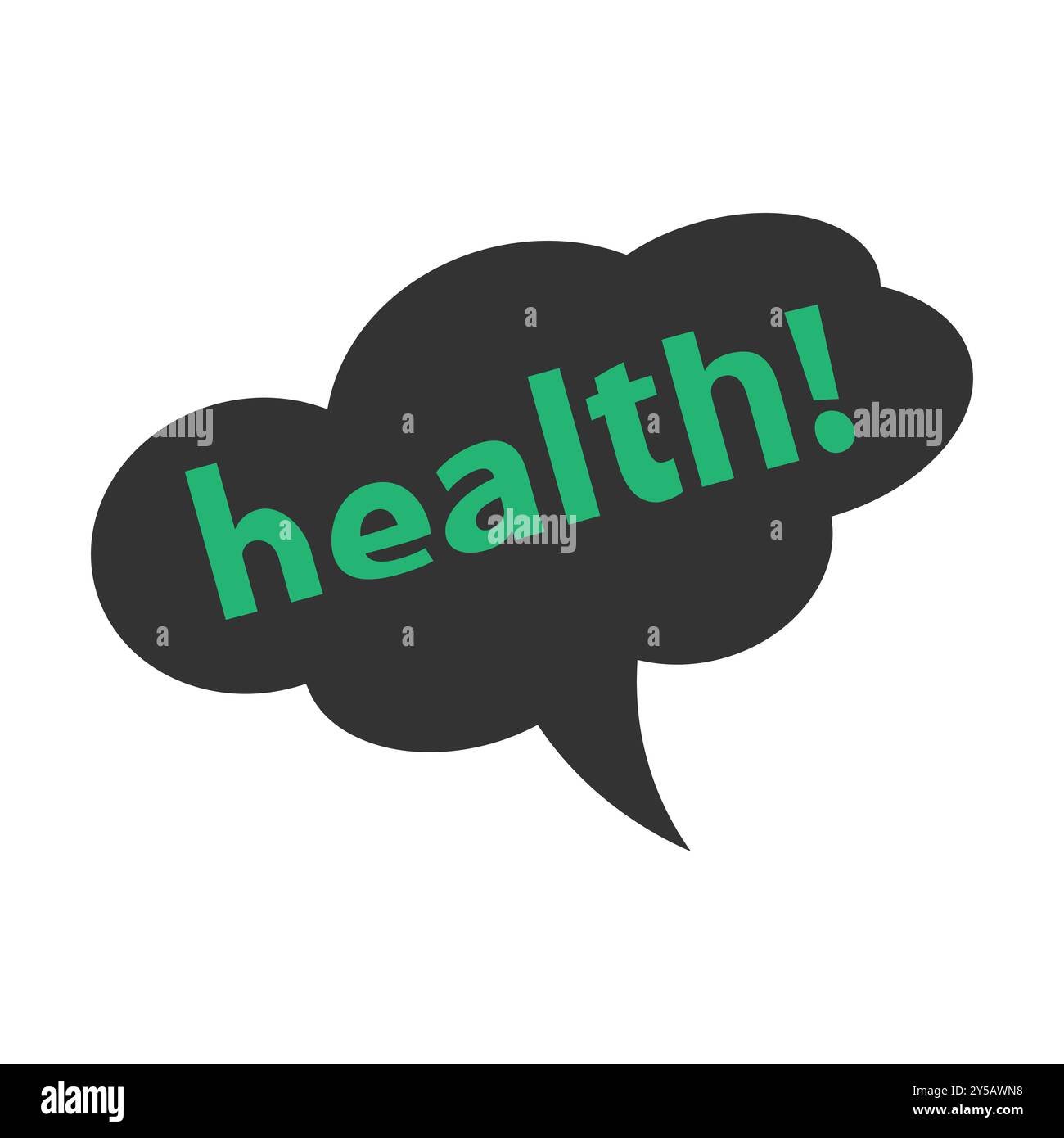 Concetto di salute in Speech Bubble Graphic Design. Illustrazione Vettoriale