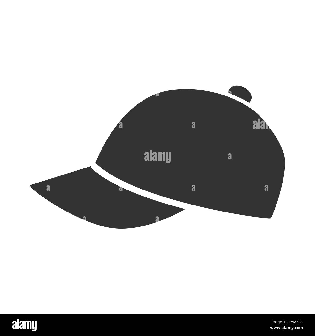 Silhouette di un semplice berretto da baseball. Illustrazione Vettoriale