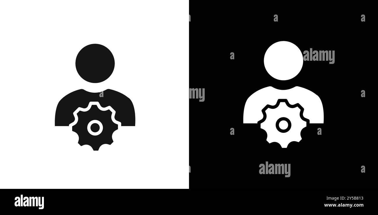 Insieme di logo vettoriale o gruppo pacchetto icone Gestione utenti Illustrazione Vettoriale