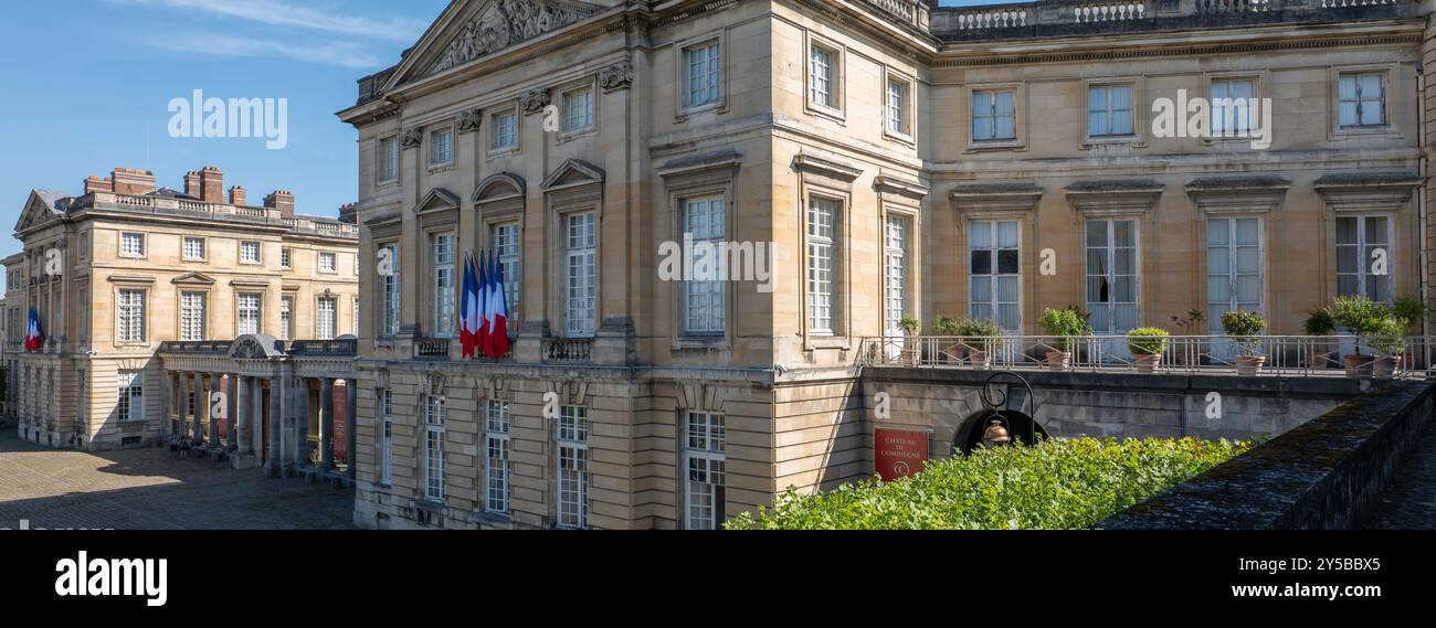 La facciata del palazzo Compiègne, Francia Foto Stock