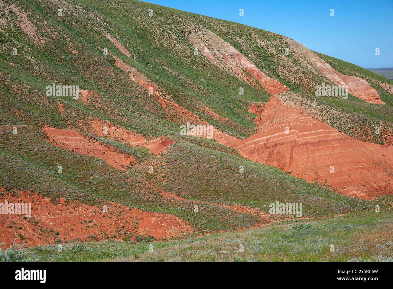 Il pendio del monte Bolshoe Bogdo. Regione di Astrakhan, Russia Foto Stock