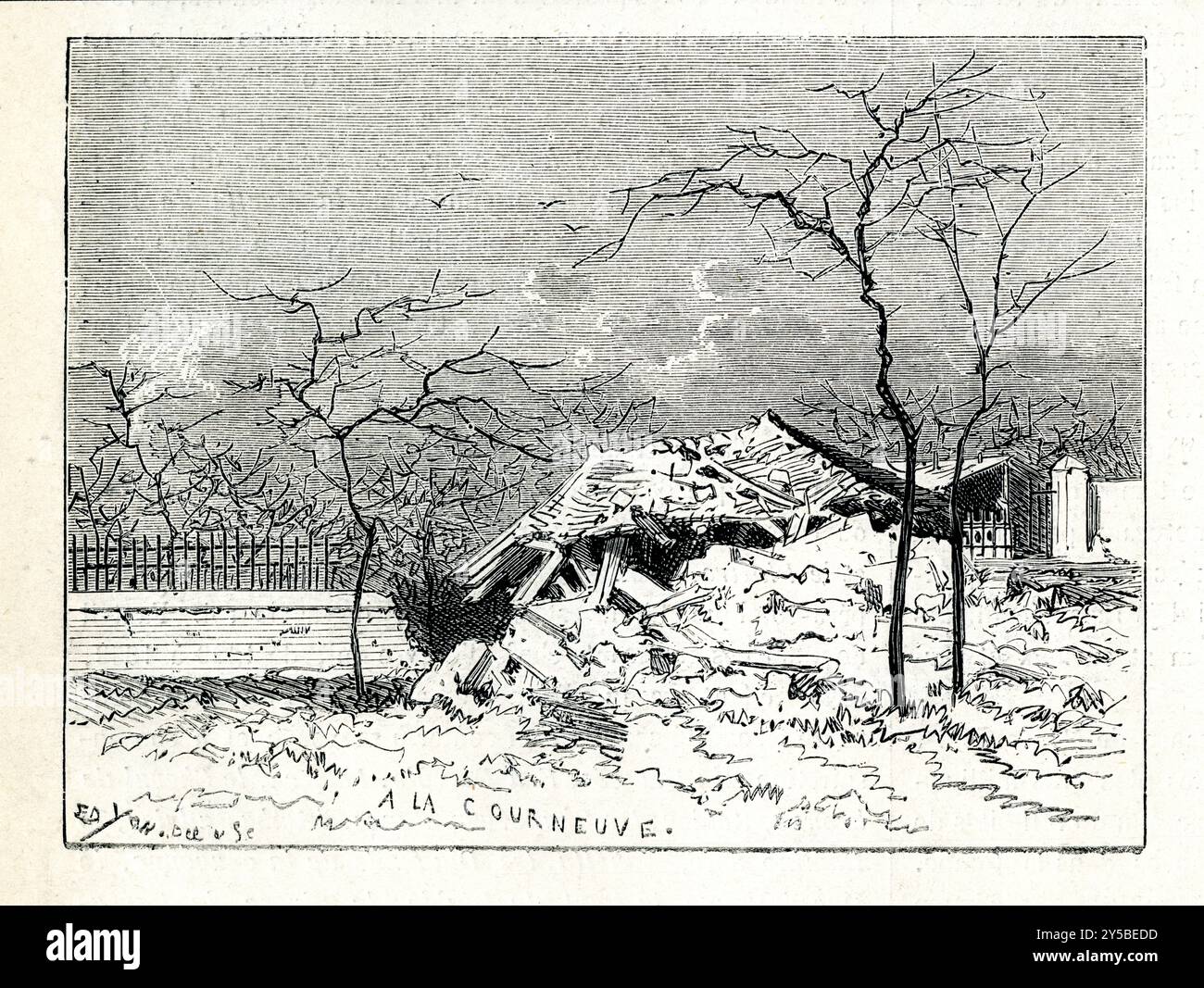 Dessin ancien à la Courneuve, Francia Foto Stock
