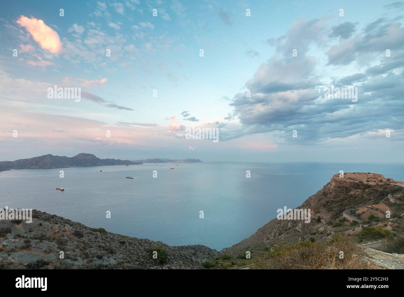 Forte di Los Castillitos o Atalayon, la Azohia, Murcia, Spagna Foto Stock