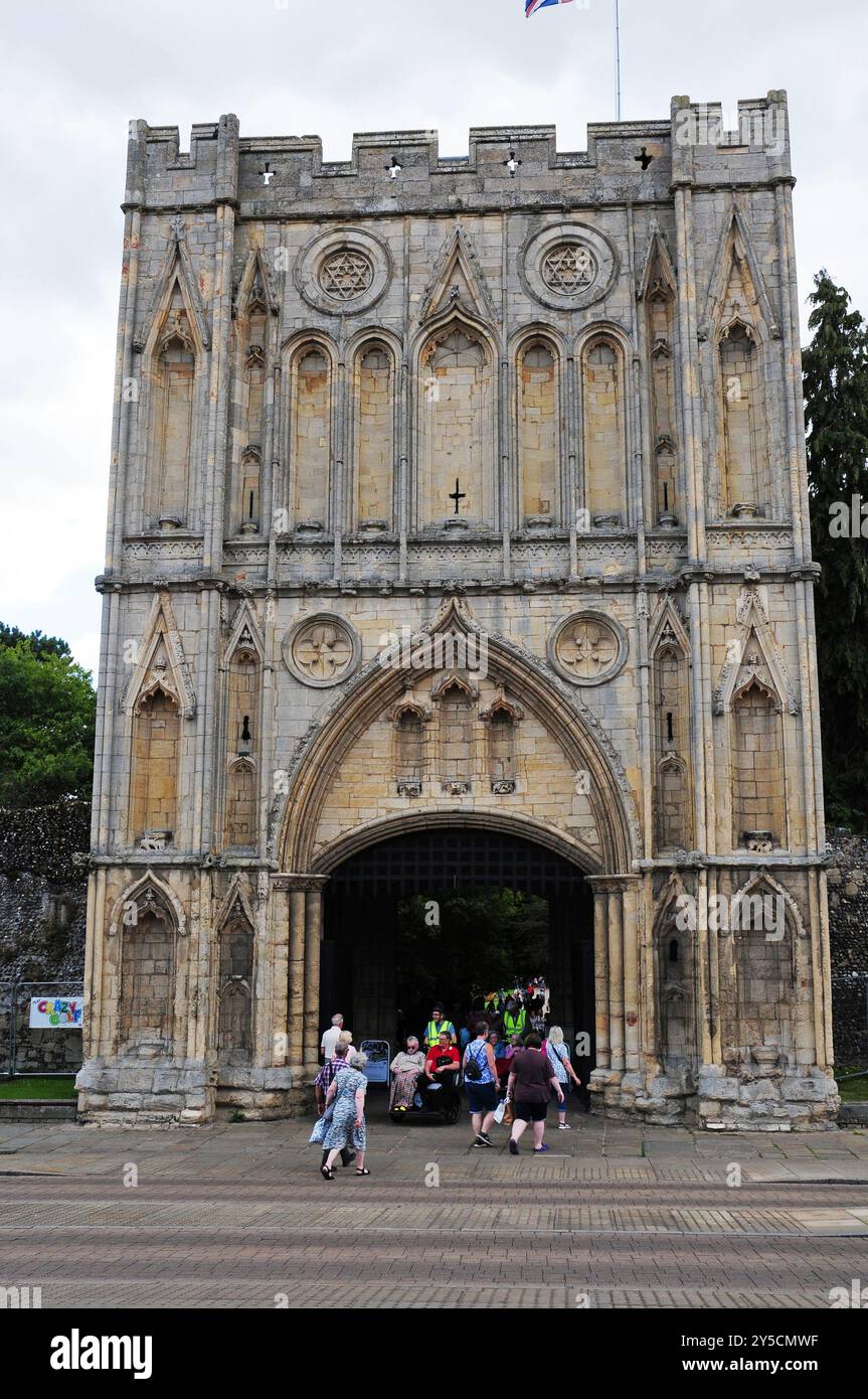 La porta del Giardino dell'Abbazia , Bury St Edmunds. Foto Stock