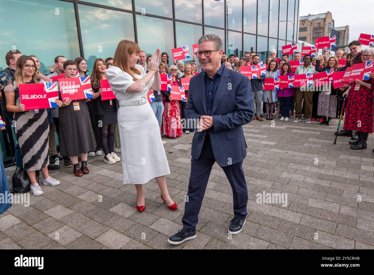 Liverpool, Regno Unito. 21 settembre 2024. Keir Starmer arriva per una conferenza con la vice primo leader Angela Rayner, Liverpool UK.Picture. Crediti: GaryRobertsphotography/Alamy Live News Foto Stock