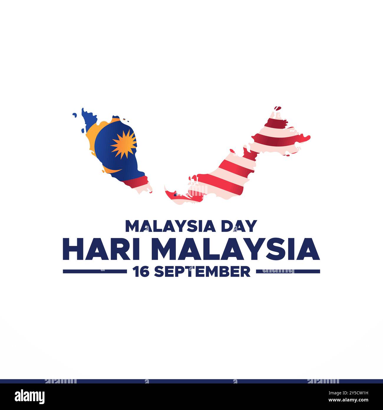 Hari Malaysia, Malaysia Day, 16 settembre, post, annunci, banner, poster, design volantino per Hari Malaysia, modello modificabile, illustrazione stock. Illustrazione Vettoriale