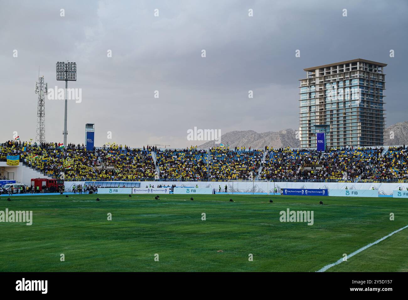 Duhok, Iraq. 20 settembre 2024. Una vista generale dello Stadio Internazionale Duhok prima della partita di apertura dell'Iraq Stars League tra i club Duhok e al-Zawraa. Credito: SOPA Images Limited/Alamy Live News Foto Stock