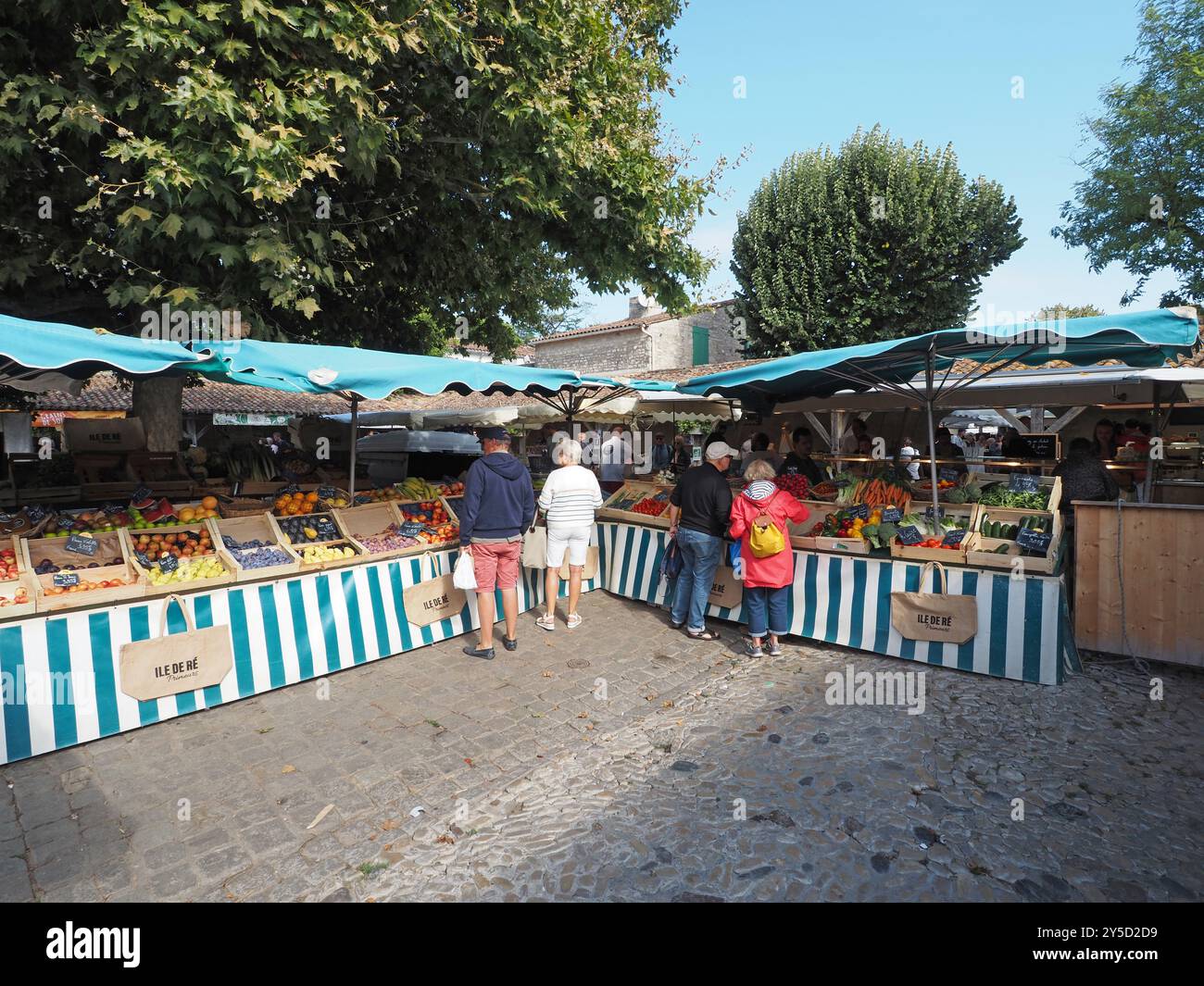 Il mercato, la flotte, Île de Ré Foto Stock