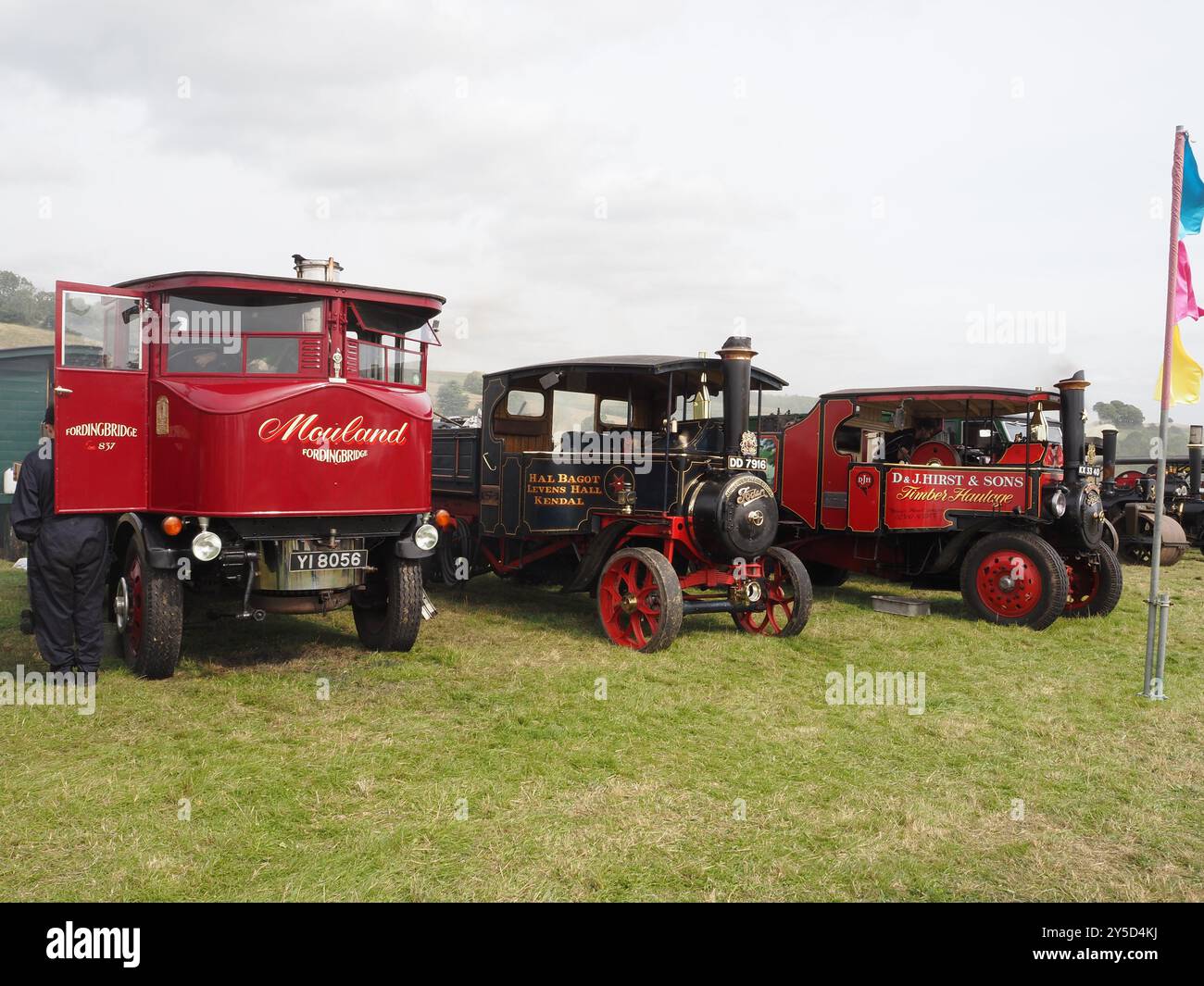 Un Sentinel e due camion a vapore Foden al Berwick St John Country Fayre 2024 Foto Stock