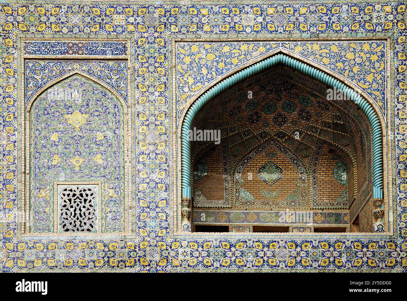 Piastrelle della moschea a isfahan, iran Foto Stock