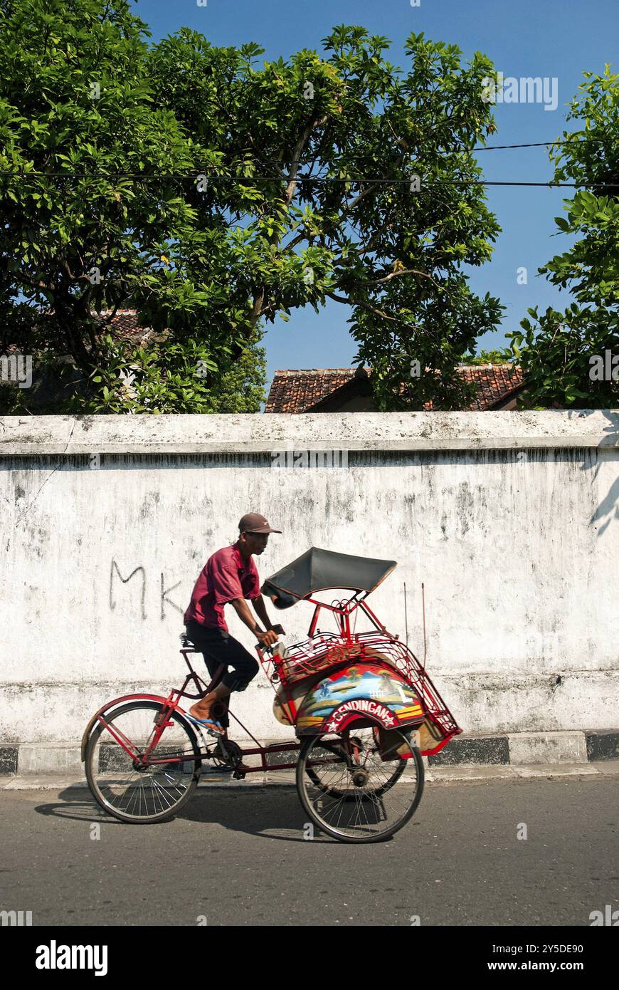 Taxi Becak yogyakarta indonesia Foto Stock
