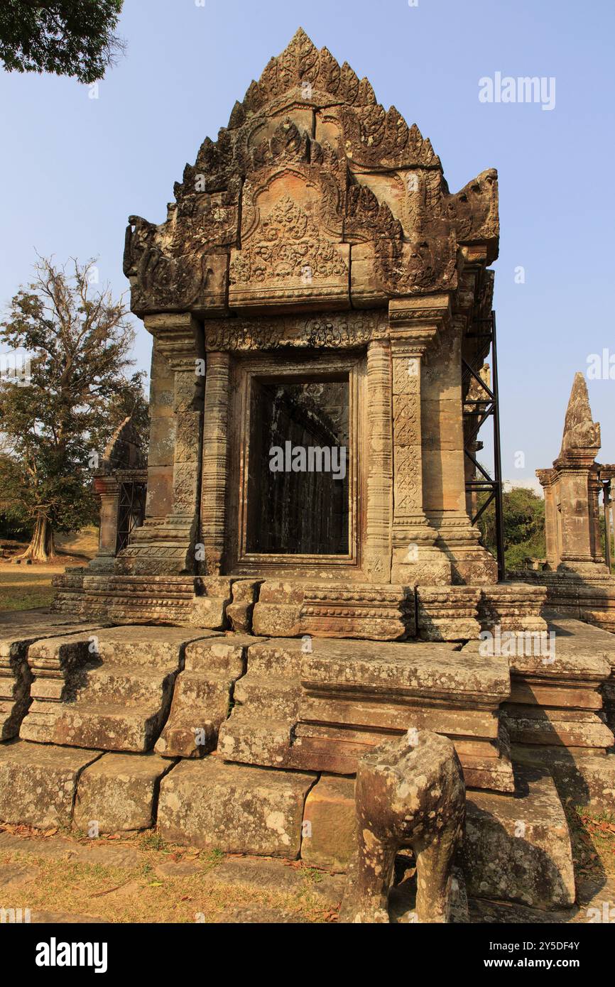 L'ingresso nord del Gopura Four del tempio indù Preah Vihear in Cambogia Foto Stock