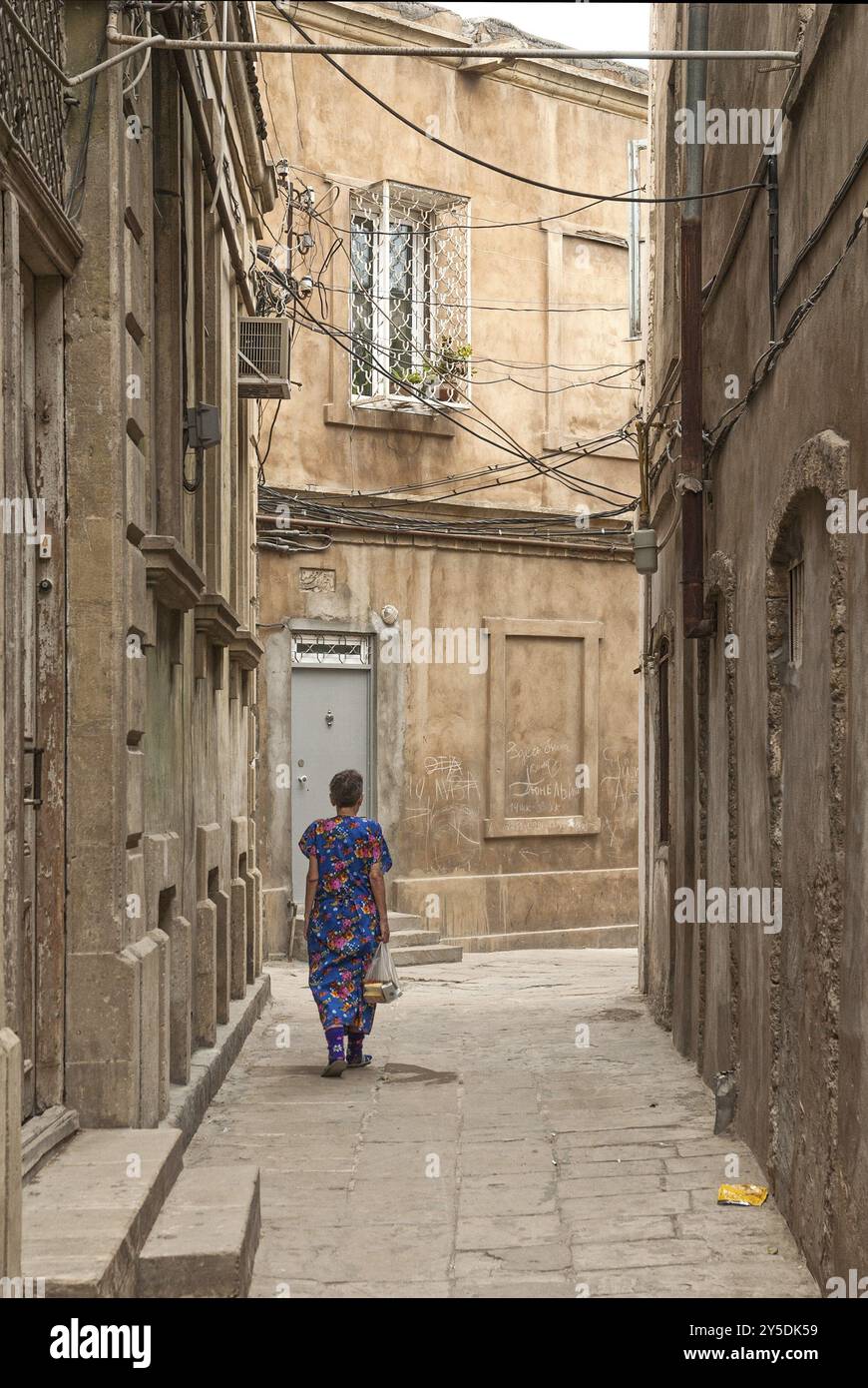 Architettura in via baku azerbaijan Foto Stock