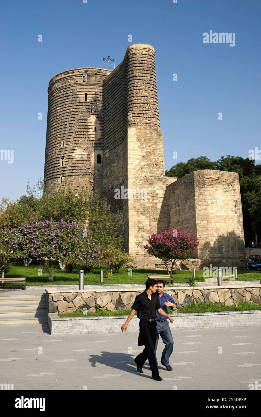 Torre della fanciulla baku azerbaigian Foto Stock