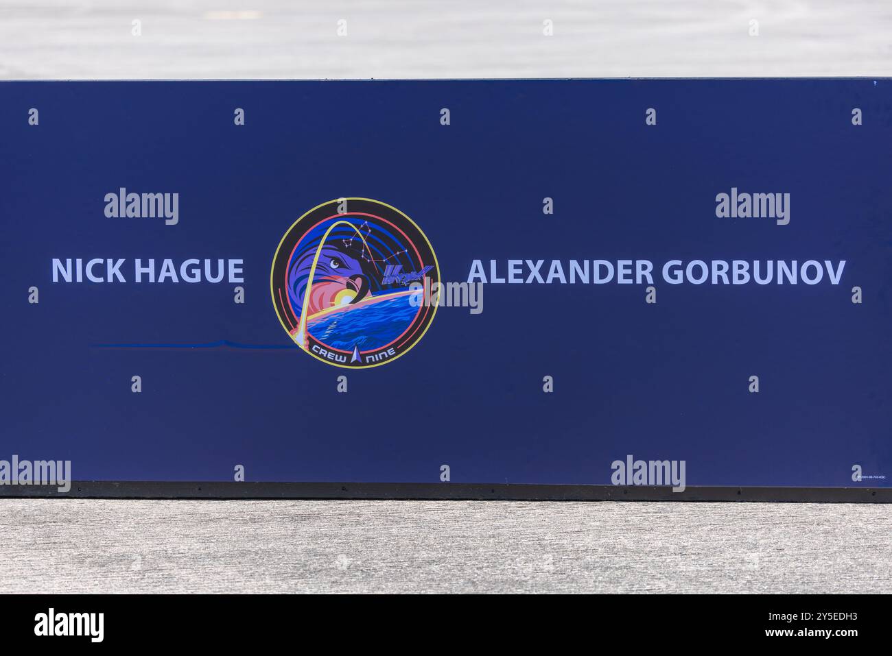 Kennedy Space Center, Stati Uniti. 21 settembre 2024. Alle 13:30 EDT21 settembre 2024 NASA SpaceX Crew 9 due astronauti cosmonauti sono arrivati allo Shuttle Landing Facility per osservazioni e domande sui media al Kennedy Space Center Shuttle Landing Facility, Brevard County, Florida USA. (Foto di Scott Schilke/SipaUSA.com) credito: SIPA USA/Alamy Live News Foto Stock