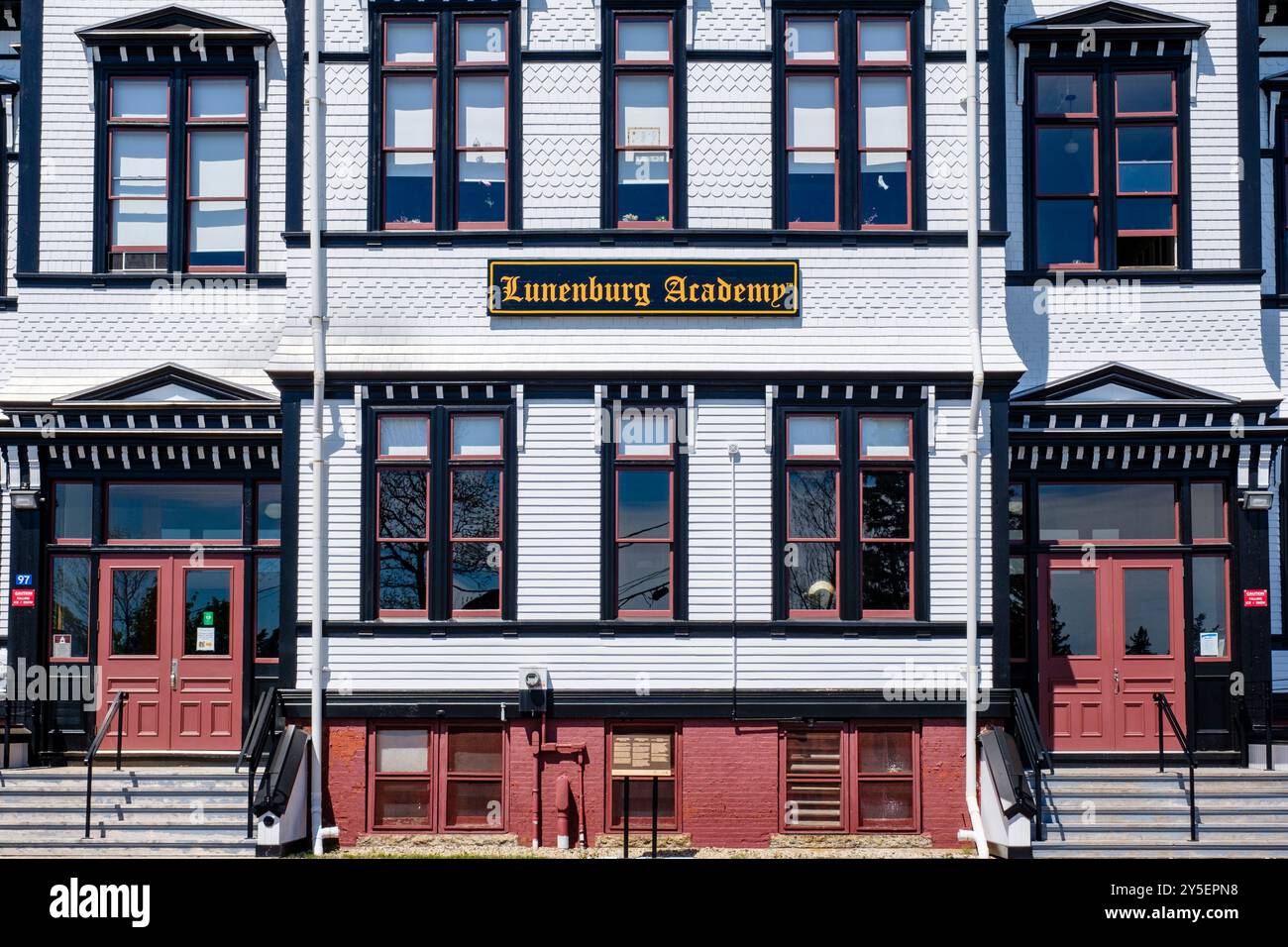 Lunenburg Academy, sito storico nazionale, edificio scolastico storico, architettura del secondo Impero, nuova Scozia, Canada Foto Stock