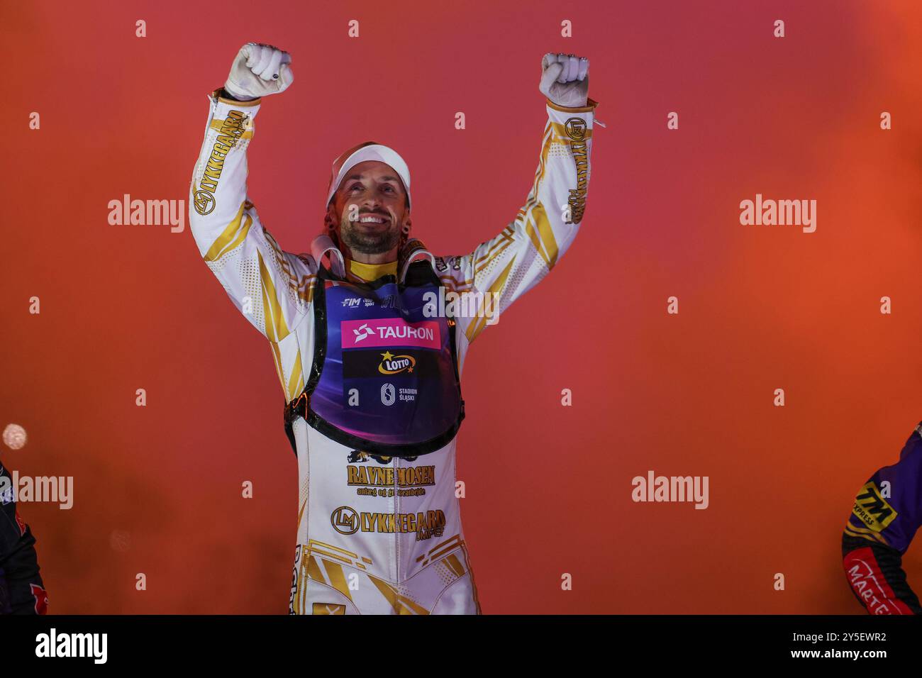 Chorzow, Polonia. 21 settembre 2024. speedway 2024 Tauron SEC (Speedway Euro Championship) round 3 a Chorzow op: ANDERS THOMSEN primo posto crediti: Konrad Swierad/Alamy Live News Foto Stock
