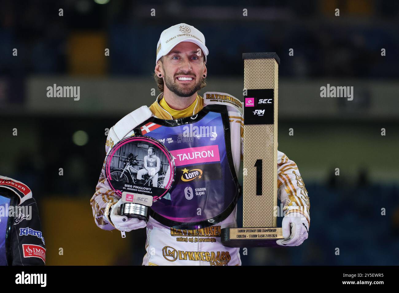 Chorzow, Polonia. 21 settembre 2024. speedway 2024 Tauron SEC (Speedway Euro Championship) round 3 a Chorzow op: ANDERS THOMSEN primo posto crediti: Konrad Swierad/Alamy Live News Foto Stock