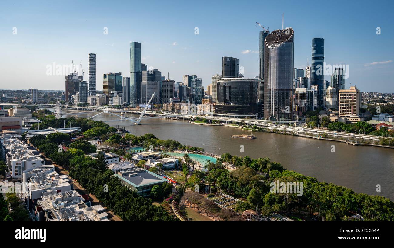 Brisbane, QLD, Australia - Panorama dello skyline della città Foto Stock
