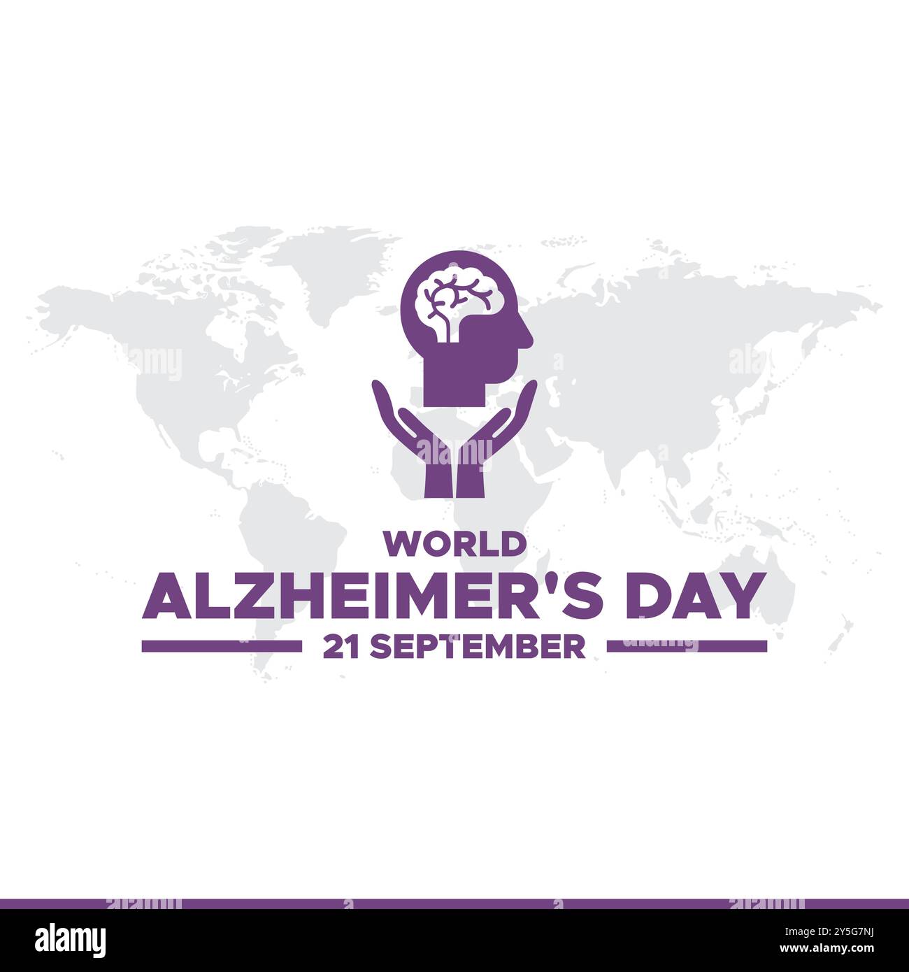 Giornata mondiale dell'Alzheimer, 21 settembre. Banner pubblicitari, poster, post design per la giornata mondiale dell'Alzheimer, file vettoriale, modello modificabile, illustrazione stock. Illustrazione Vettoriale