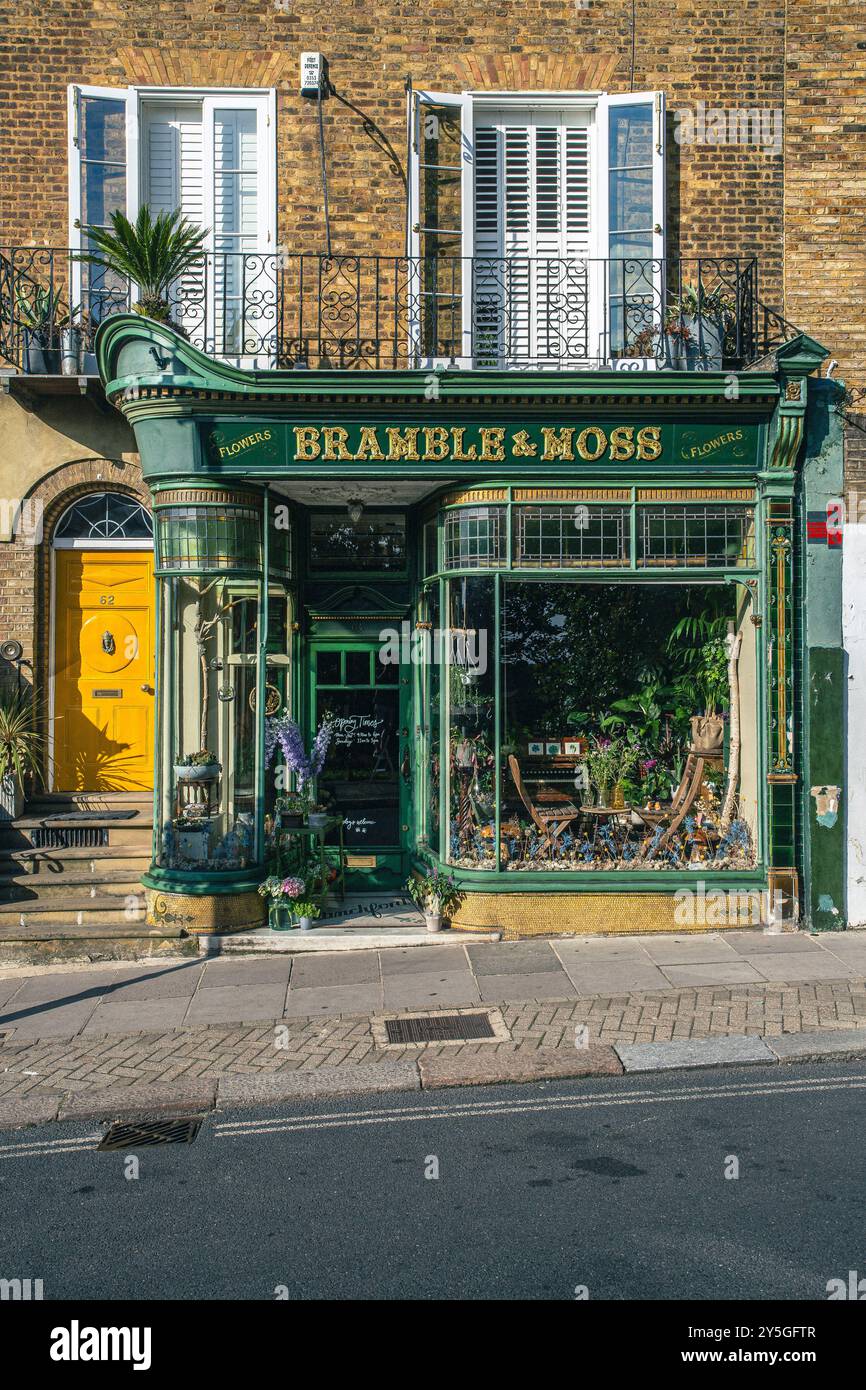 Negozio di fiori Bramble & Moss a Hill Rise, Richmond, Londra, Regno Unito Foto Stock