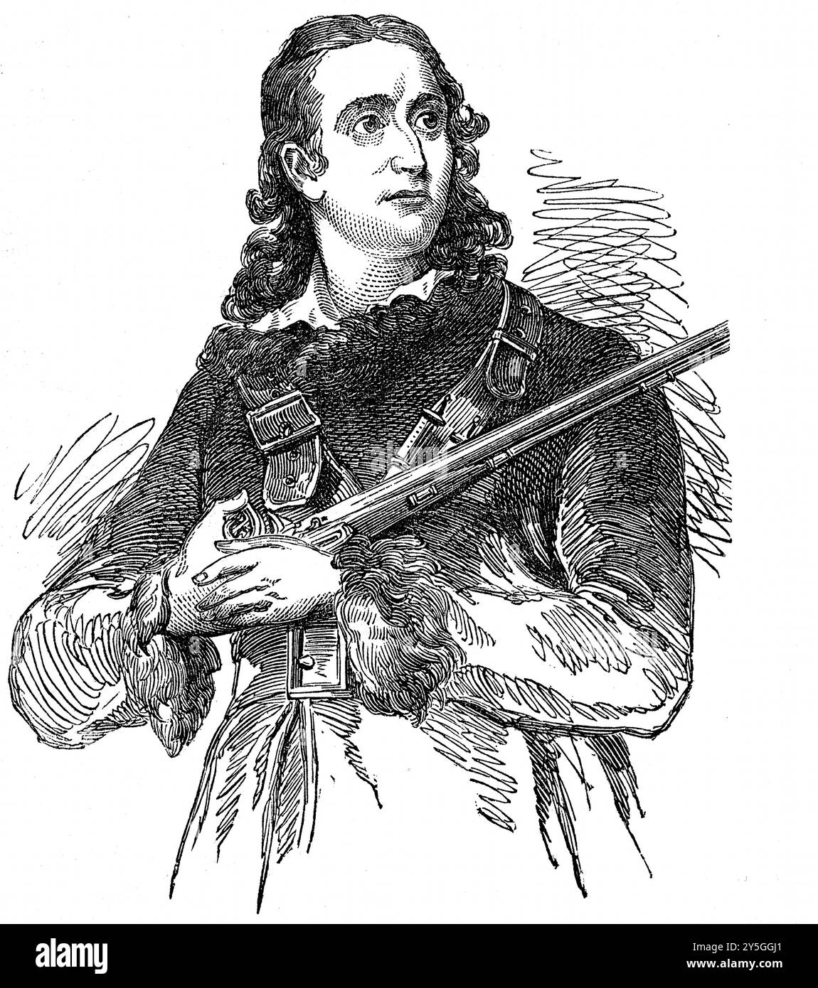 John James Audubon (1780-1851 ) - Ritratto, incisione storica Foto Stock