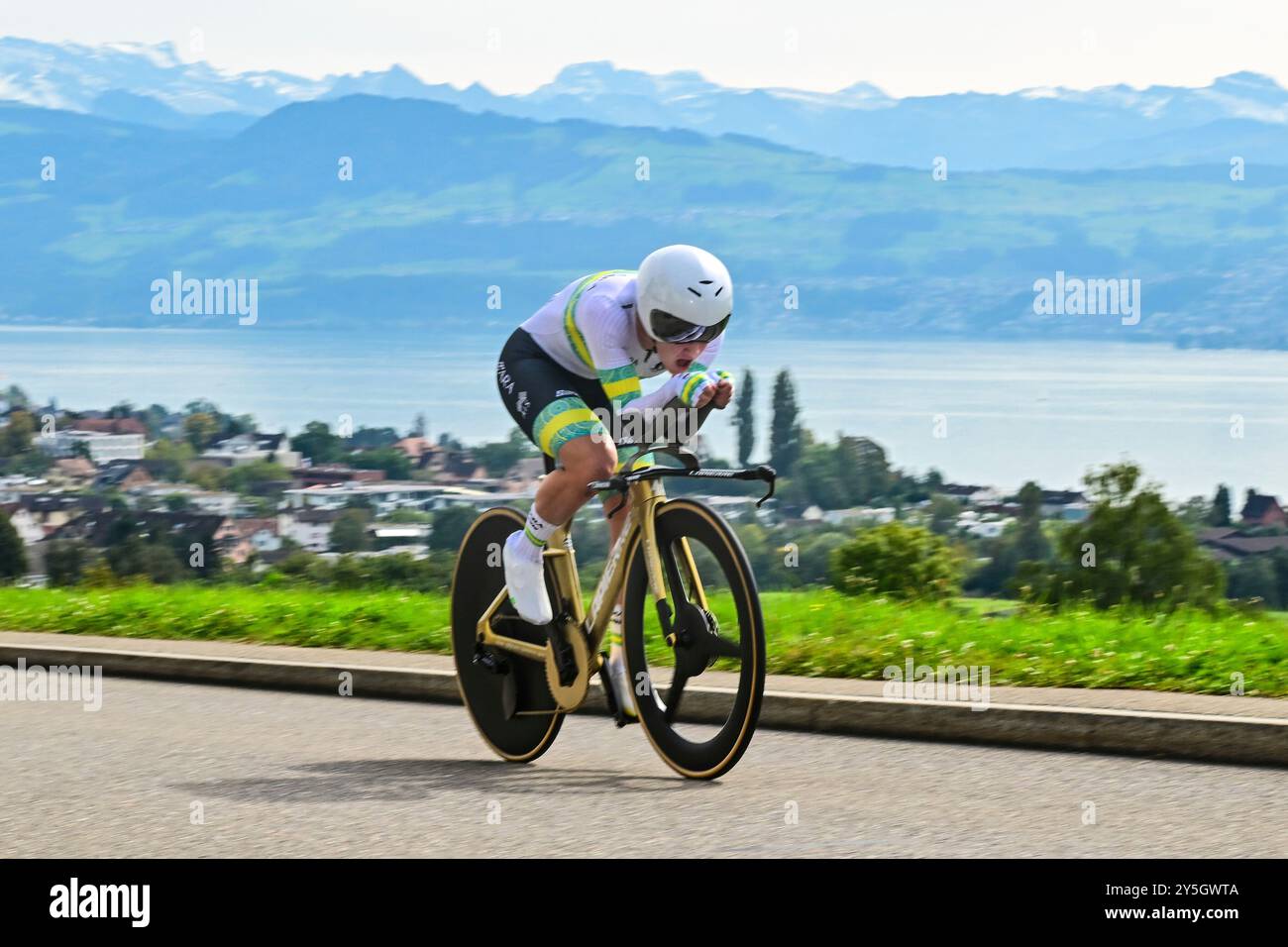 Grace BROWN (Australien, Australia, AUS) Frauen Elite Einzeitfahren/Women Elite a cronometro individuale ITT UCI Road World Championships über 29, 9 km von Gossau nach Zürich AM 22. Settembre 2024 im Rahmen der Strassenradsport-Weltmeisterschaften 2024. Die Radsport WM findet vom 21. bis 29. Settembre 2024 um und in Zürich im Rahmen der 2024 UCI Road and Para-Cycling Road World Championships statt. Foto Stock