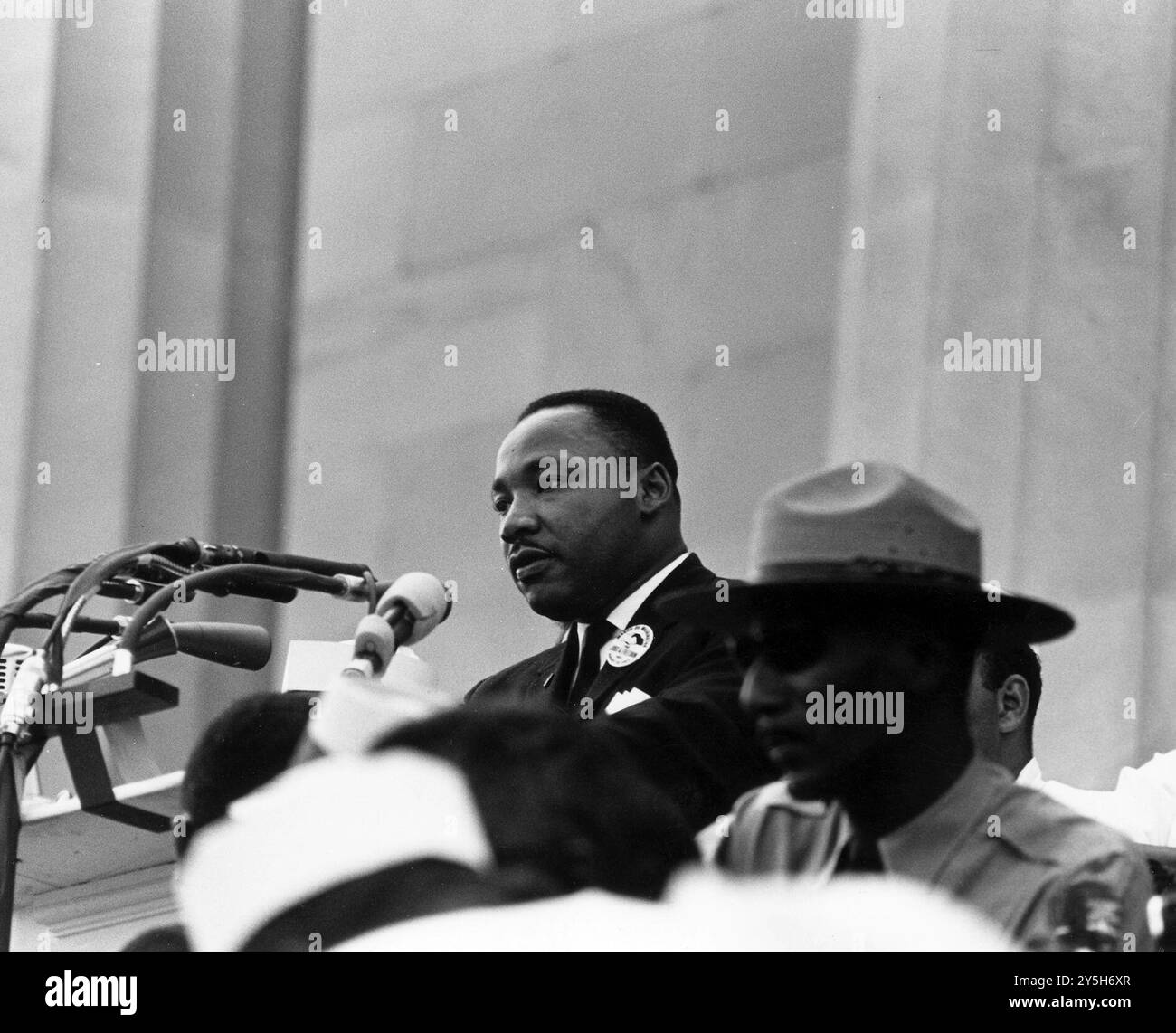 Marcia dei diritti civili su Washington, D.C. (Dr. Martin Luther King, Jr. Parlando.) 28 agosto 1963 - foto di Rowland Scherman Foto Stock