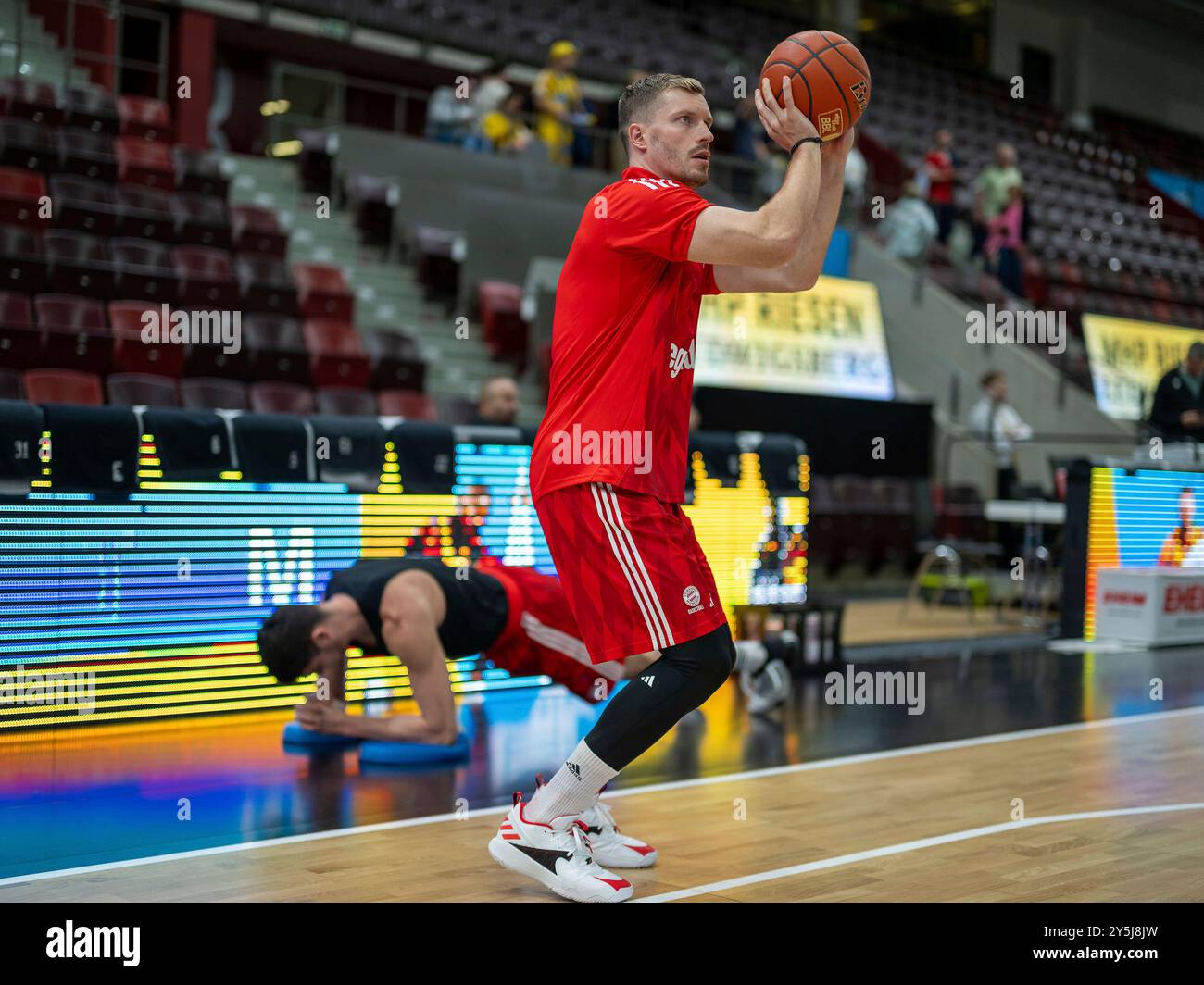 Andreas Obst (FC Bayern Basketball, #13), GER, MHP Riesen Ludwigsburg vs. FC Bayern Basketball, Basketball, Bundesliga, Spielzeit 2024/2025, 22.09.2024, foto: Eibner-Pressefoto/Sascha Walther Foto Stock