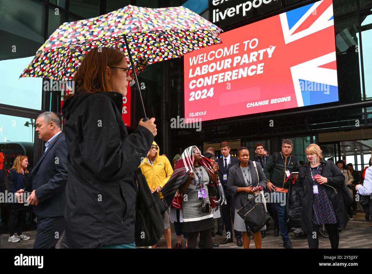 Liverpool, Regno Unito. 22 settembre 2024. Atmosfera alla Conferenza del Partito Laburista di Liverpool. Il credito fotografico dovrebbe essere: Matt Crossick/Empics/Alamy Live News Foto Stock