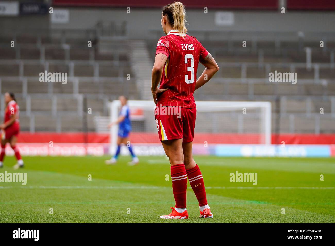 St Helens, Regno Unito. Domenica 22 settembre 2024, Barclays Women's Super League: Liverpool vs Leicester City al St Helens Stadium. Gemma Evans durante la partita. Credito James Giblin/Alamy Live News. Foto Stock