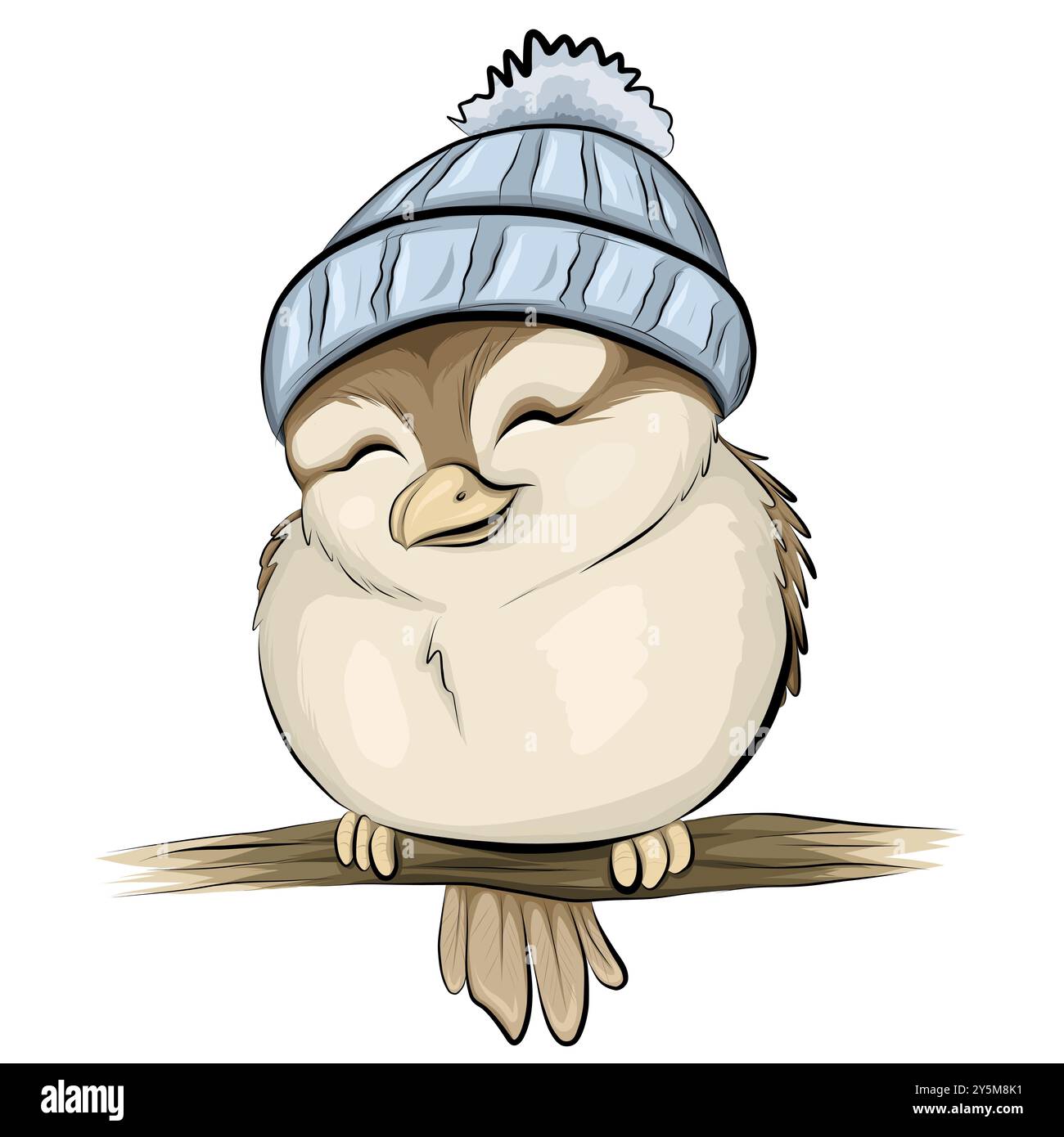 Piccolo passero con cappello di lana Foto Stock