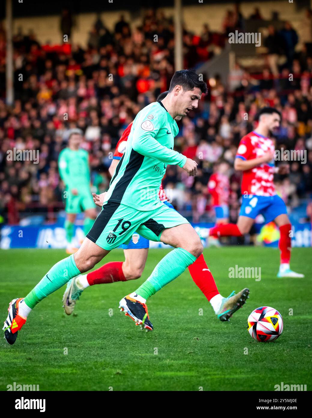 Lugo, Spagna. 6 gennaio 2024. King's Cup. CD Lugo vs Atletico de Madrid. Stadio Angel Carro. Alvaro Morata Foto Stock