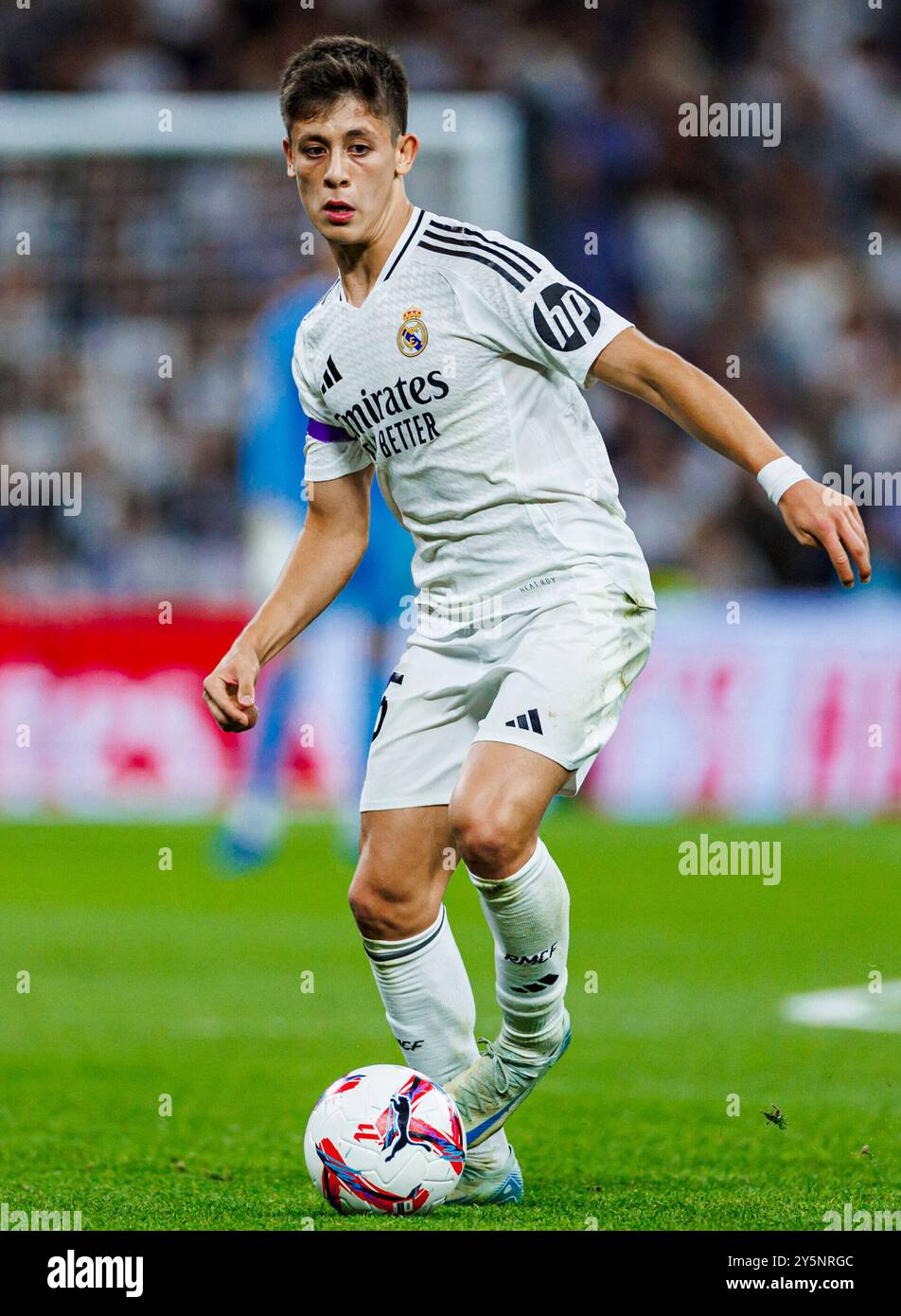 Madrid, Germania. 21 settembre 2024. Fussball la Liga 6. Spieltag Real Madrid - Espanyol Barcelona am 21.09.2024 im Estadio Santiago Bernabeu a Madrid Arda Gueler ( Madrid ) foto: Revierfoto credito: ddp media GmbH/Alamy Live News Foto Stock