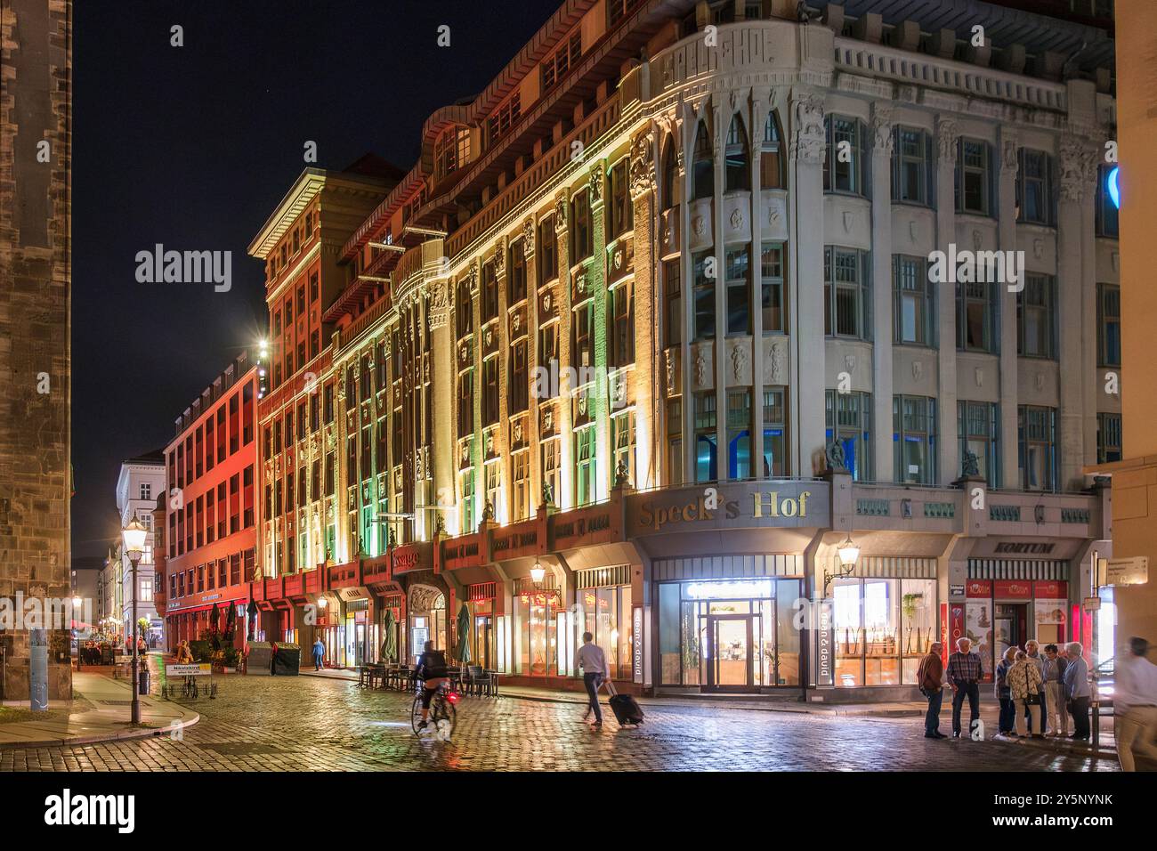 Spks Hof a Lipsia. Specks Hof è la più antica galleria di negozi della città di Lipsia. Foto Stock