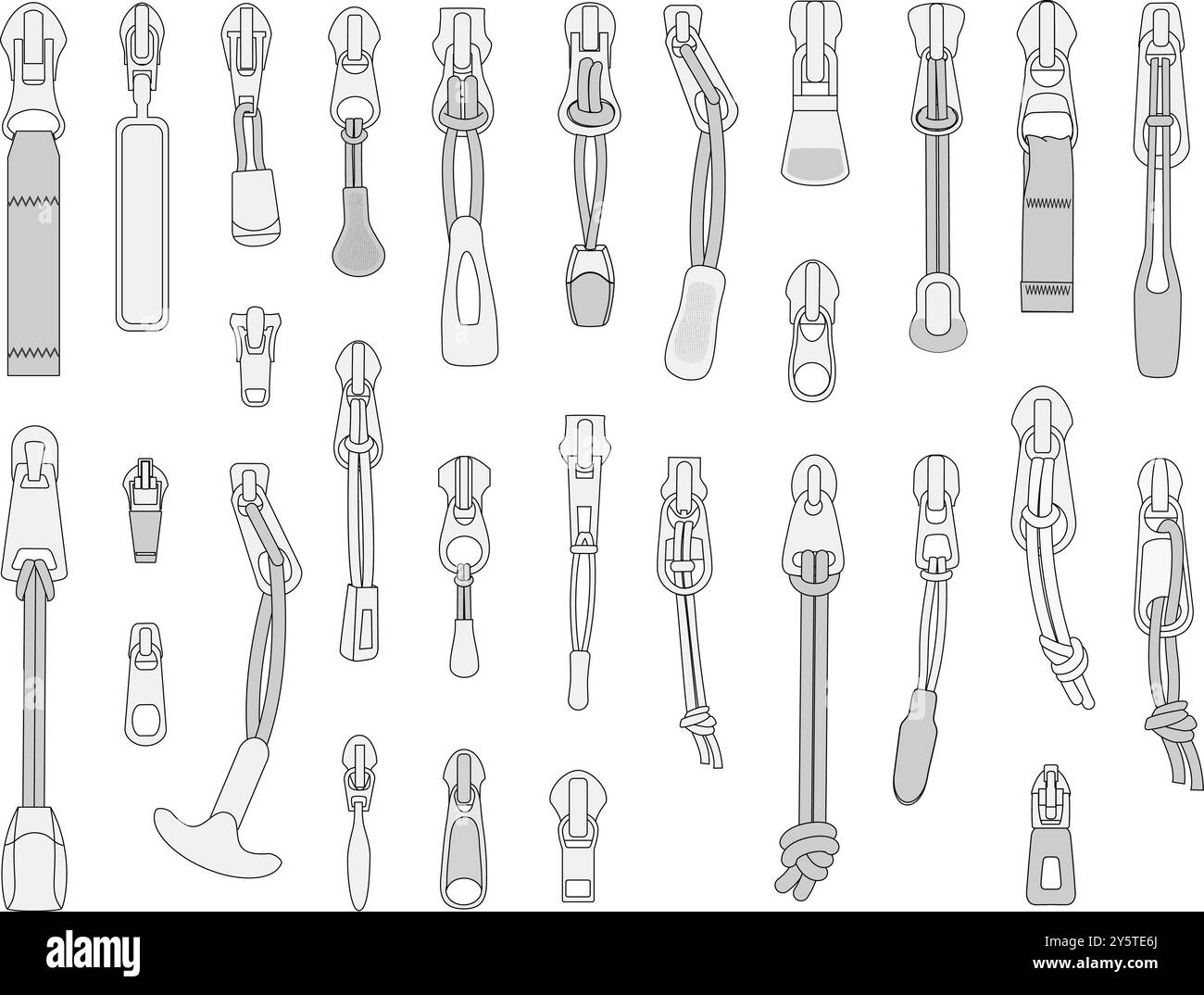 Illustrazione tecnica Moda con zip Tull modello di mock-up per abbigliamento sportivo e Tech Pack Illustrazione Vettoriale