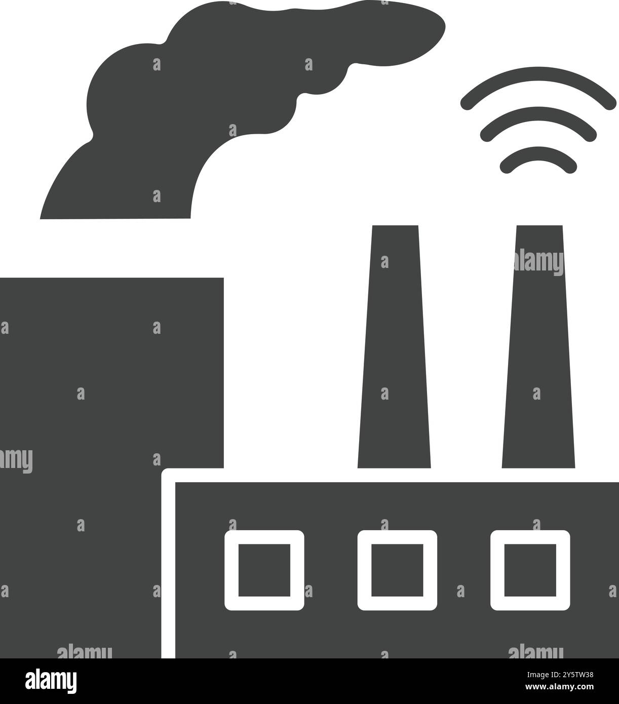 Immagine vettoriale dell'icona Smart Industry. Adatto per applicazioni mobili applicazioni Web e supporti di stampa. Illustrazione Vettoriale