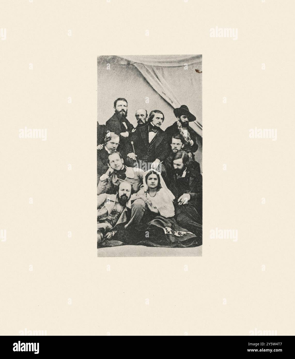 Nikolai Gogol. Parte del daggerotipo 1845, Roma. (Collezione dei ritratti di Nikolai Gogol, Mosca. 1909) Nikolai Vasilyevich Gogol (1809–1852) è stato un grande romanziere russo, scrittore di racconti brevi e drammaturgo di origine Ucraina. Foto Stock