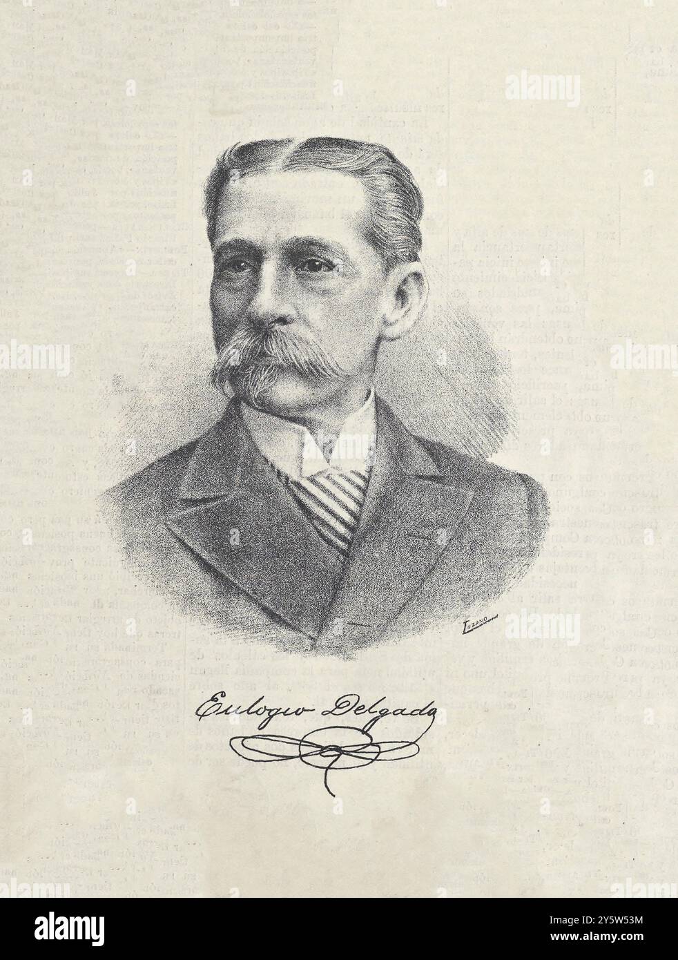 Eulogio Delgado. Perù. 1890 Ministro aggiunto peruviano presso il ministero delle Finanze. 1890 Foto Stock