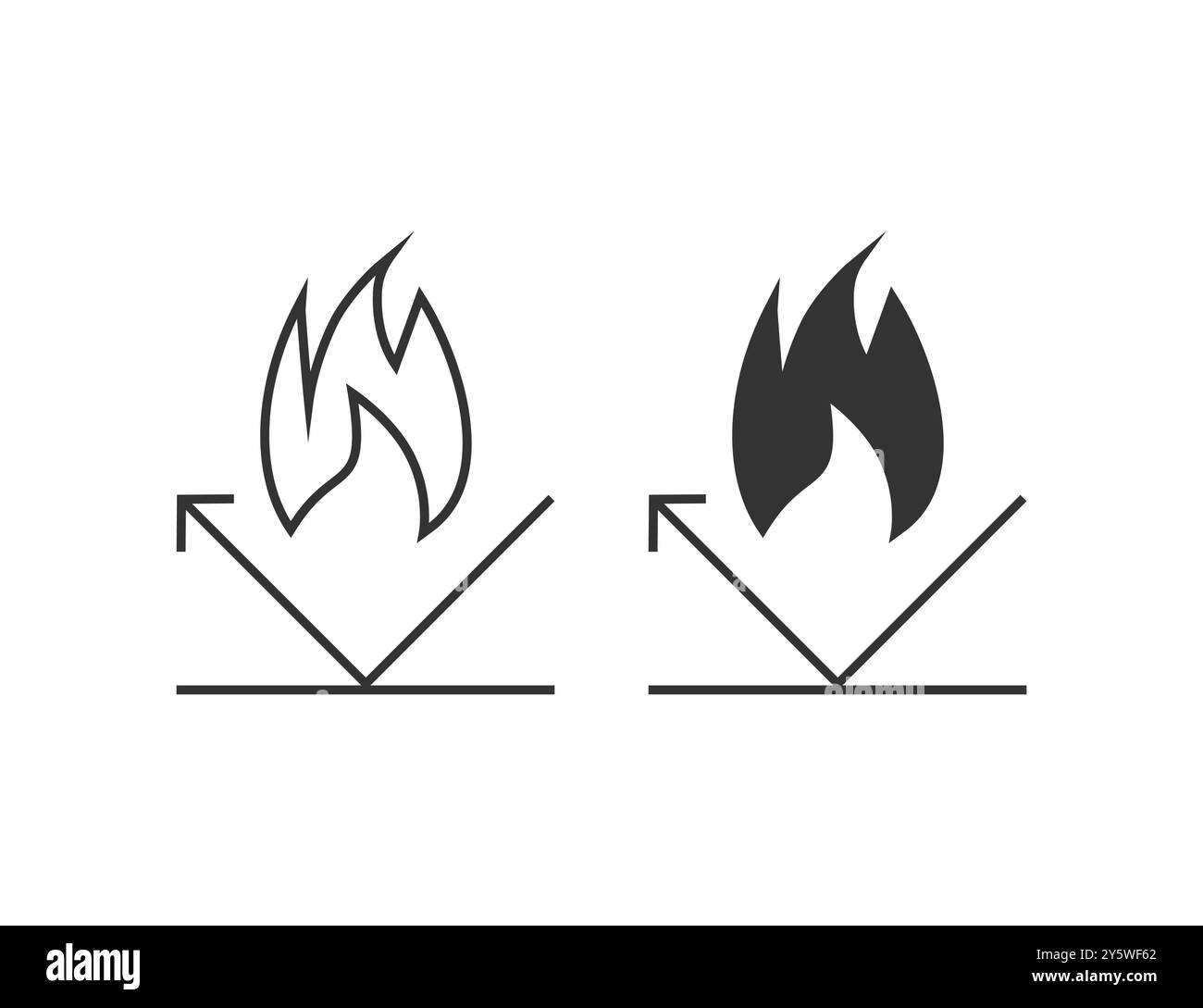 Nessun incendio consentito, icona a prova di fuoco. Illustrazione vettoriale. Illustrazione Vettoriale