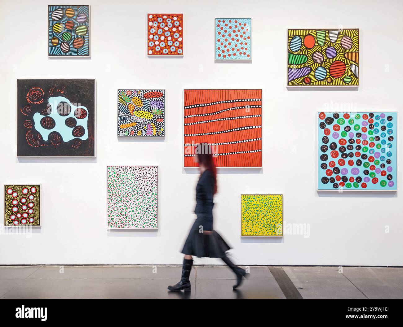 Londra, Regno Unito. 23 settembre 2024. Yayoi Kusamas quattordicesima mostra personale con la galleria Victoria Miro. Crediti: Guy Corbishley/Alamy Live News Foto Stock