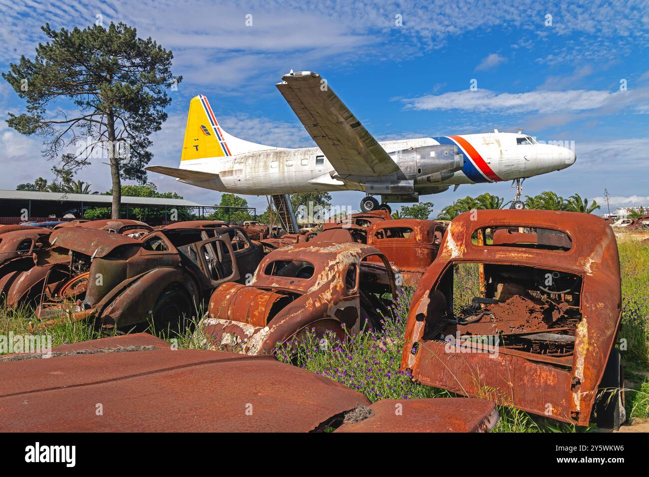 Aereo Convair 580 "atterraggio" Foto Stock
