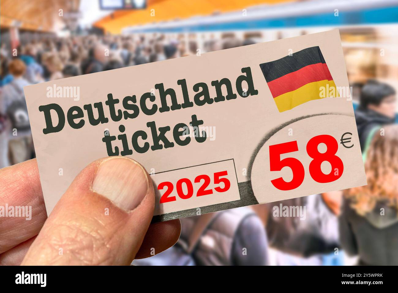 Preiserhöhung beim Deutschlandticket auf 58 Euro, settembre 2024 Deutschland, München, settembre 2024, Deutschlandticket, Preiserhöhung auf 58 Euro, das bewährte 49-Euro-Ticket wird ab 2025 teurer, U-Bahnhof, Symbolfoto, Bayern, *** aumento del prezzo del Deutschlandticket a 58 euro, settembre 2024 Germania, Monaco di Baviera, settembre 2024, Deutschlandticket, aumento di prezzo a 58 euro, il biglietto da 49 euro testato e testato sarà più costoso dal 2025, U Bahnhof, foto simbolica, Baviera, Foto Stock