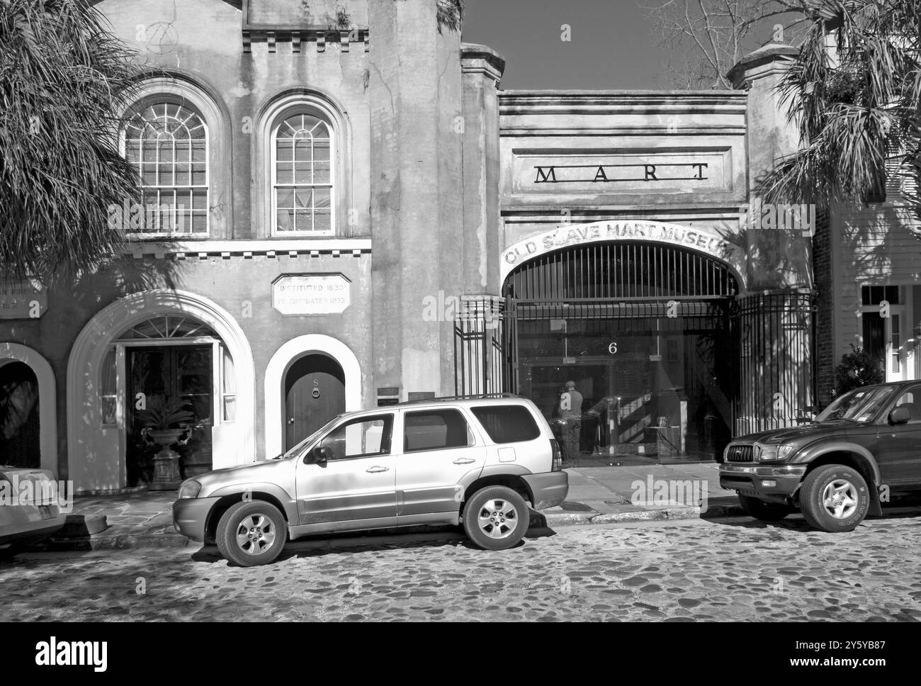 Museo Old Slave Mart, costruito nel 1859, situato nel quartiere storico di Charleston, South Carolina, Stati Uniti Foto Stock